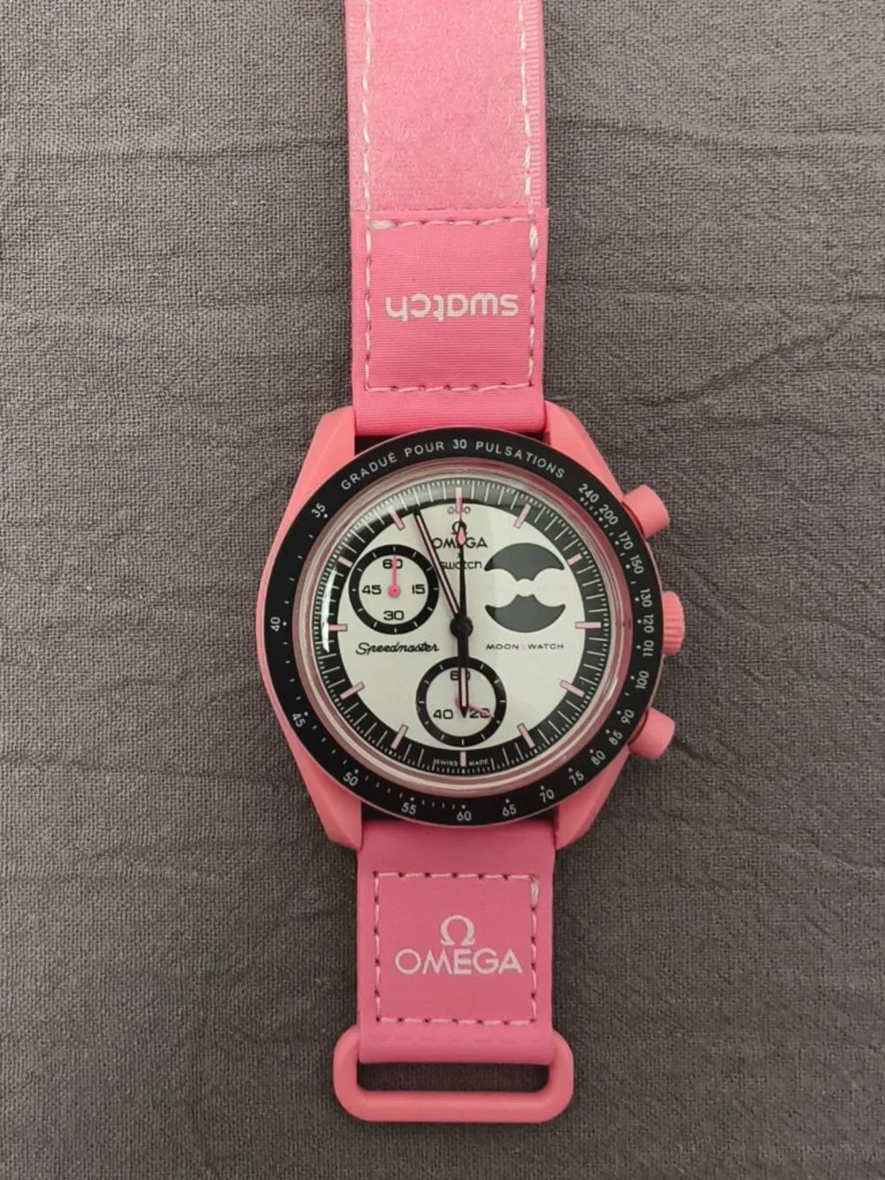 Swatch x Omega MISSION TO THE PINK MOONPHASE Watch
